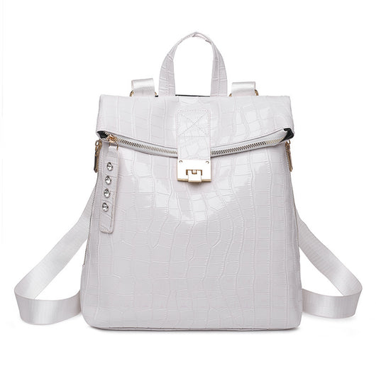 Mochila Escolar de Cuero Suave con Gran Capacidad para Mujer - Image 8