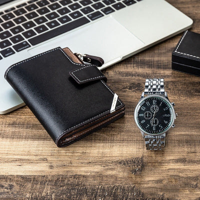 Set de Regalo Premium para Hombre: Reloj de Lujo, Bolso de Cuero y Billetera - Image 5