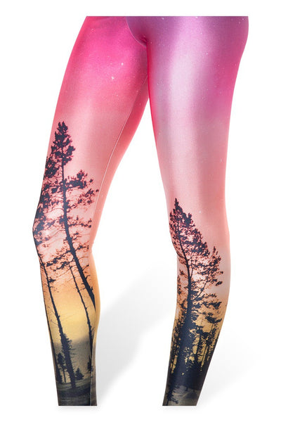 Leggins con Estampado Digital Cielo Azul, Nubes Blancas y Mar - Image 4