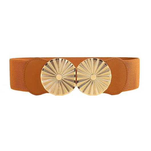 Cinturón Elástico Ancho para Mujer con Hebilla Metálica Circular - Image 19