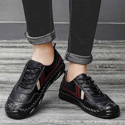 Zapatos Casuales Negros de Cuero Tendon - Estilo Trendy Diario - Image 3