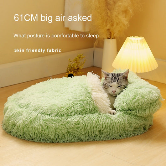 Cama Térmica Ovalada de Lana para Mascotas - Nido Acogedor Invierno - Image 2