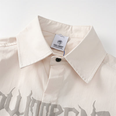 Camisa Estampada Manga Larga Holgada Casual Estilo Europeo Americano para Hombre - Image 2