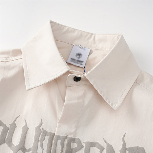 Camisa Estampada Manga Larga Holgada Casual Estilo Europeo Americano para Hombre - Image 2