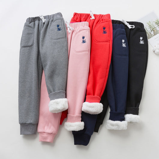 Pantalones Cálidos de Niña con Forro de Terciopelo y Algodón - Image 14