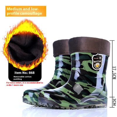 Botas de Lluvia Tácticas para Hombre con Forro Térmico y Suela Antideslizante - Image 6