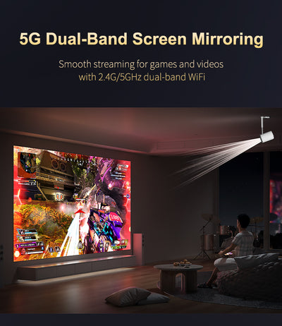 Proyector Inteligente X5G con Soporte PTZ Oculto, Android HD y Bluetooth - Image 23