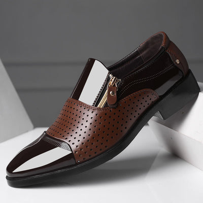 Zapatos de Cuero para Hombre Ejecutivos Transpirables con Diseño Perforado - Image 2