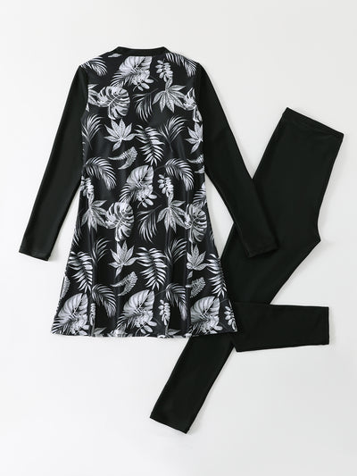 Traje de Baño Modesto de Dos Piezas con Mangas Largas para Mujer - Image 27