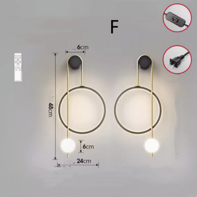 Lámpara de Pared Moderna sin Instalación para Dormitorio y Pasillo - Image 36
