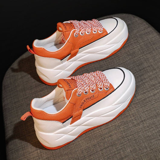 Zapatillas Deportivas Casuales para Mujer con Suela Gruesa y Cordones - Image 4
