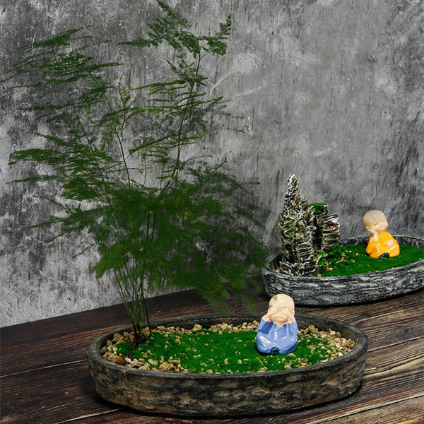 Maceta Zen con Paisaje en Miniatura Estilo Chino