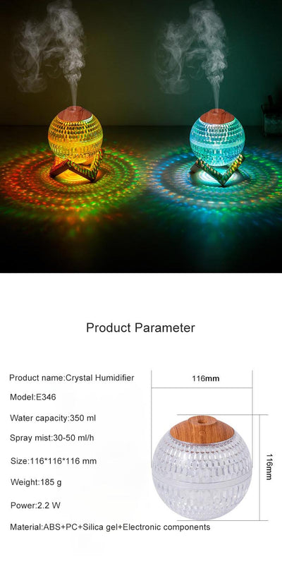 Humidificador Esfera de Cristal RGB con Luz LED Silencioso - Image 13