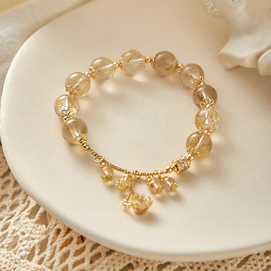 Pulsera de Cristal Cuarzo Rubio con Energía de Abundancia - Image 4