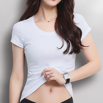 Playera Escotada de Manga Corta para Mujer