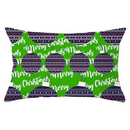 Funda de Almohada Navideña Serie Verde con Estampado Piel de Melocotón - Image 25