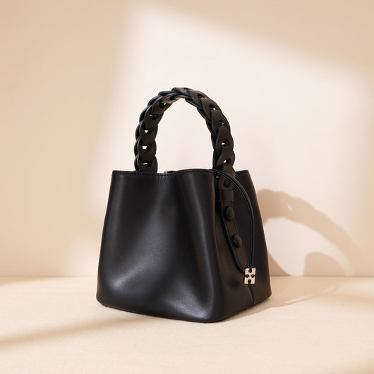Bolso Bandolera Tejido a Mano - Bucket Bag Artesanal Compacto - Image 2