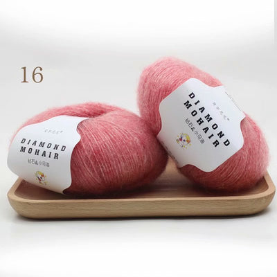 Bufanda Chal de Mohair Tejida a Mano Sudafricana Premium con Ovillo de Lana DIY - Image 29