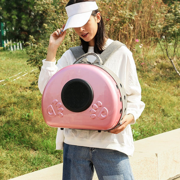 Mochila Transportadora Transparente para Mascotas con Cápsula Espacial