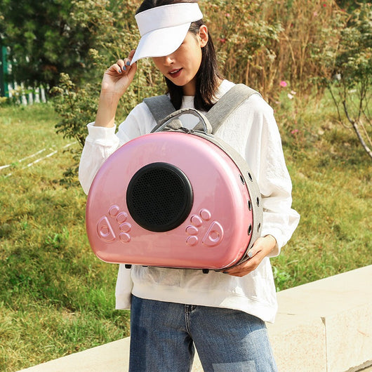 Mochila Transportadora Transparente para Mascotas con Cápsula Espacial