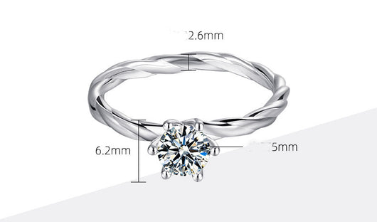 Anillo de Moissanita de 0.5 Quilates con Diseño Clásico de Seis Puntas - Image 6