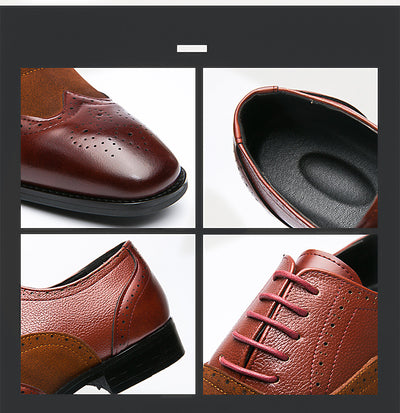 Zapatos Oxford Británicos de Cuero para Hombre - Punta Afilada - Image 22