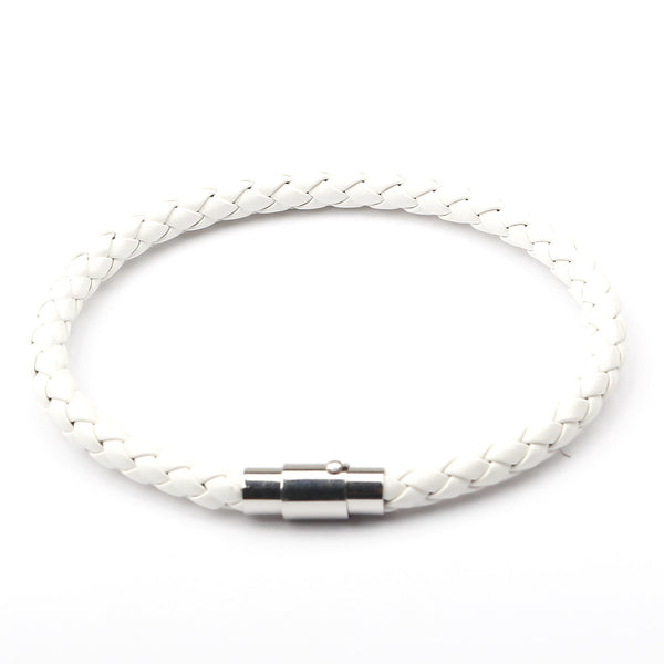 Pulsera de Cuero Trenzado con Magnético para Hombre