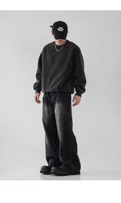 Jeans Rectos de Pierna Ancha y Corte Holgado para Hombre - Image 9