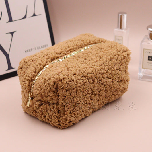 Bolsa de Cosméticos Teddy Peluche Estilo Japonés Lana de Cordero - Image 13