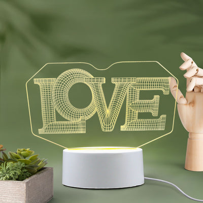 Lámpara LED 3D Nocturna USB - Luz Ambiental para Dormitorio