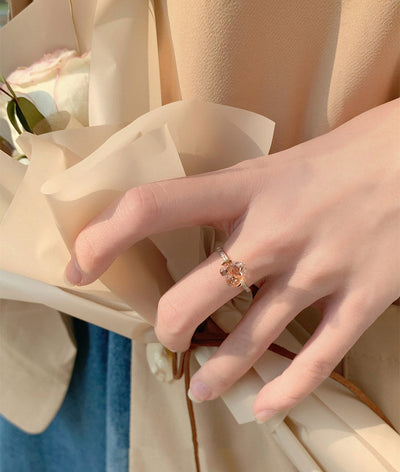 Anillo de Corazón Morganita para Mujer en Oro Rosa 18K - Image 10