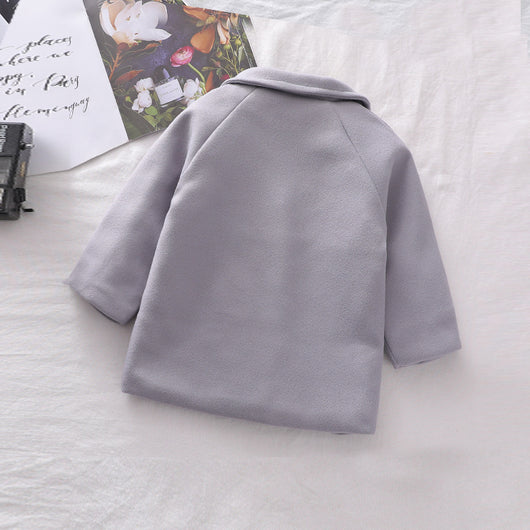 Abrigo Cuadrille Sólido para Niño Otoño Invierno - Image 21