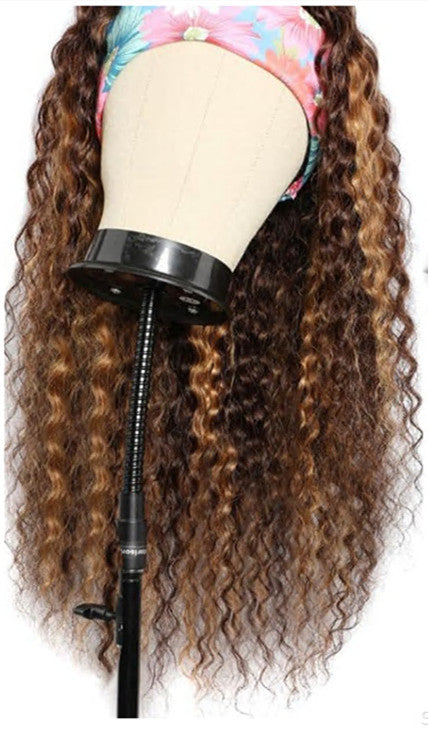 Peluca Diadema Mujer Cabello Rizado Sintético Multicolor Largo - Image 6