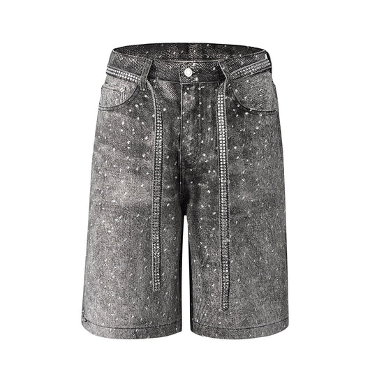 Shorts de Mezclilla con Cinturón Brillante Estilo Ins - Image 2