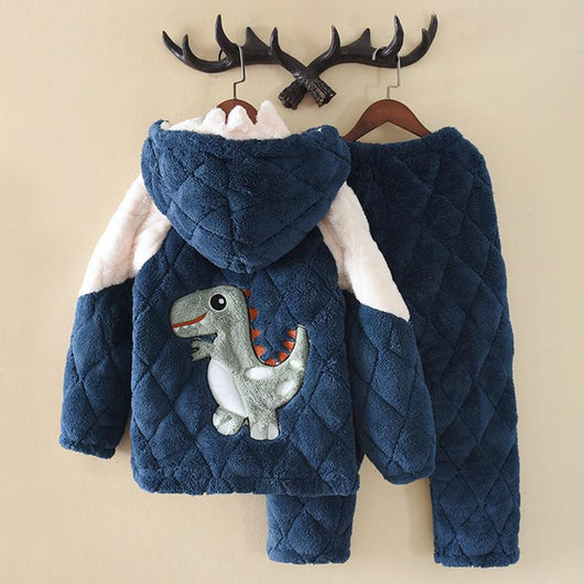 Pijama Infantil Franela Acolchada Triple Capa con Forro de Terciopelo