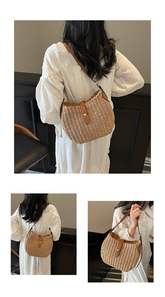 Bolsa Tejida Cruzada Casual Minimalista - Image 11