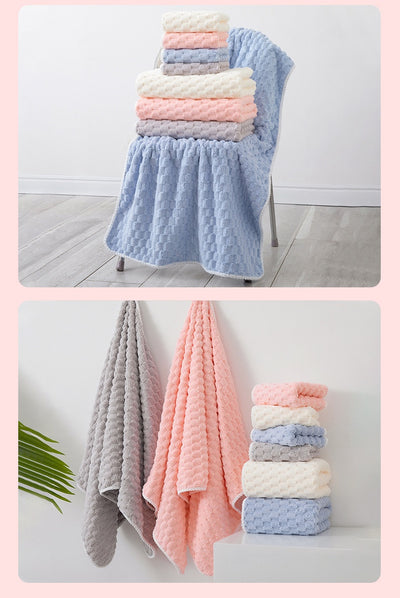 Set de 3 Toallas de Baño Coral Fleece - Caja de Regalo Premium - Image 13