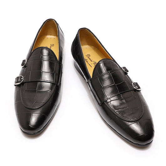Zapatos Casuales de Cuero con Patrón en Relieve para Hombre - Image 14