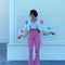 Pantalones Acampanados Retro Levantacaderas Slim para Mujer