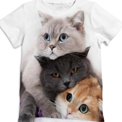 Playera Estampado Gato para Mujer - Manga Corta - Image 7