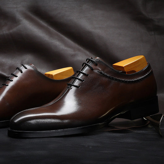 Zapatos Formales de Cuero para Hombre Estilo Coreano - Punta Afilada y Cordones - Image 5