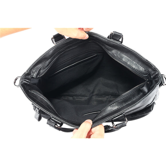 Bolso de Cuero PU para Hombre Estilo Business Casual con Múltiples Compartimentos