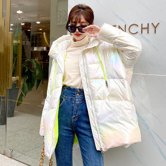 Abrigo de Algodón Desechable Multicolor Estilo Coreano para Mujer - Image 15