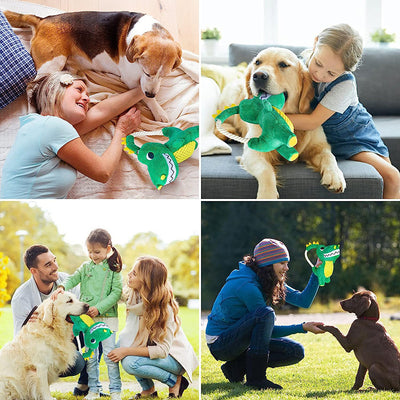 Juguete Masticable para Perros con Sonido - Dinosaurio Peluche Interactivo - Image 6