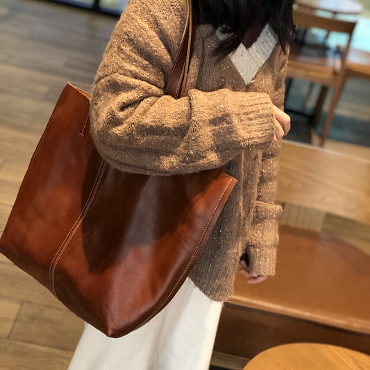 Bolso Retro Grande para Mujer - Bandolera Clásica de Hombro