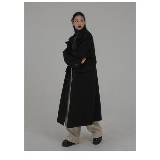 Abrigo Larga Oversized Estilo Coreano Inspirado en Hepburn - Image 3