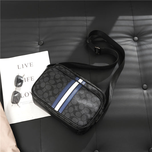 Bolsa Casual para Hombre con Diseño de Letras y Cuadros Pequeños