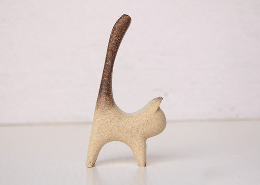 Adorno de Gatito de Cola Larga en Madera en Blanco para Pintar y Colorear - Image 10