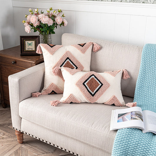 Funda de Almohada Velvet con Formas Geométricas para Decoración del Hogar - Image 19