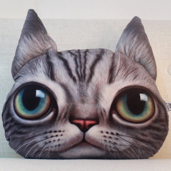 Almohada Gato de Peluche para Sofá y Cama